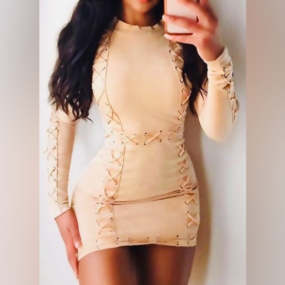 🔥 Sexy Khaki Mini Dress 🔥